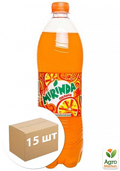 Газований напій Orange ТМ "Mirinda" 1л упаковка 15 шт1