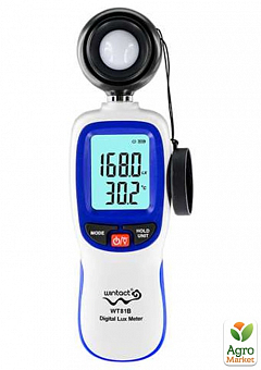 Измеритель уровня освещенности (Люксметр)+термометр, Bluetooth  WINTACT WT81B2