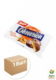 Печенье "Bergen Obsession"  арахисовое масло 110гр  упаковка 18шт1