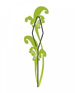 Опора для растений ТМ "ORANGERIE" тип A (зеленый цвет, высота 450 мм, диаметр проволки 3 мм)1
