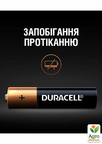 Батарейка Duracell Simply AAA (LR03) 1,5V лужна мініпальчикова (мізинчикова) (2 шт) - фото 3