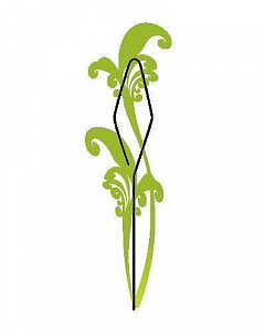 Опора для растений ТМ "ORANGERIE" тип A (зеленый цвет, высота 600 мм, диаметр проволки 5 мм)2
