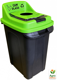 Бак для сортировки мусора Planet Re-Cycler 50 л черный - зеленый (стекло) (12188)1