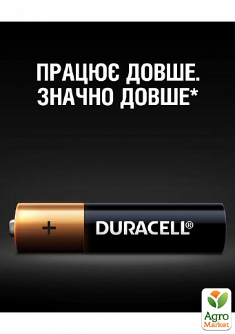 Батарейка Duracell Simply AAA (LR03) 1,5V лужна мініпальчикова (мізинчикова) (2 шт) - фото 5