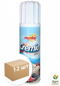 Вершки аерозольні ТМ "Cremio" 250г упаковка 12 шт1