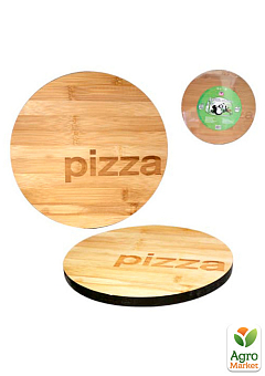 Доска разделочная бамбуковая Пицца 25*25*1,5см (8842)2