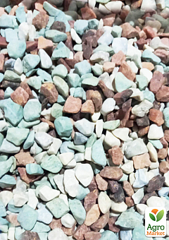 Декоративные камни Крошка микс ( белый-розовый-серый ) фракция 5-20 мм 1 кг2