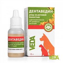 Veda Дентаведин Гигиенический гель для для кошек и собак  15 г (0061660)1