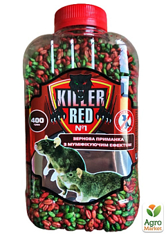 Зернова приманка від гризунів, суміш "RED KILLER" ТМ "Форпак" 400г1