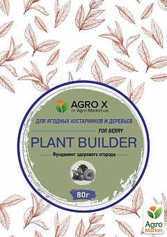 Минеральное удобрение PLANT BUILDER "Для ягодных  кустарников и деревьев" (Плант билдер) ТМ "AGRO-X" 80г17