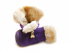 Взуття Черевики замшеві з хутром для собак 4 шт. №1 фіолетовий ХВ1516 (1516900)2