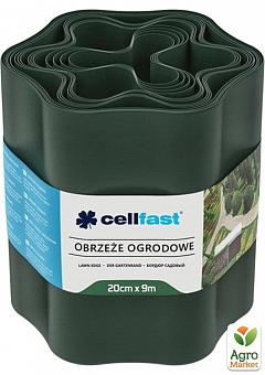 Бордюр газонный волнистый/темно-зеленый/20 см x 9 м Cellfast (30-023H)1