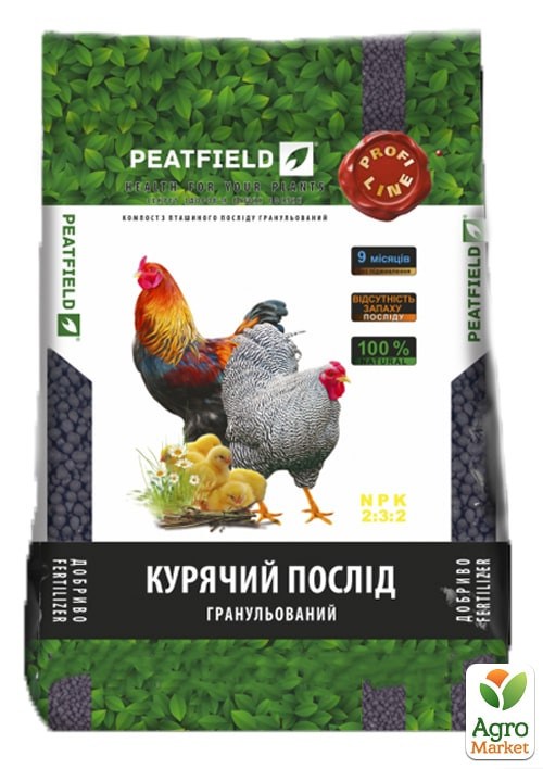 Компост с куриного помета ТМ "PEATFIELD" 6л