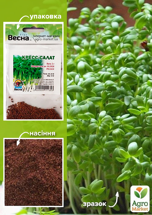 Кресс-салат (Зипер) ТМ "Весна" 2г