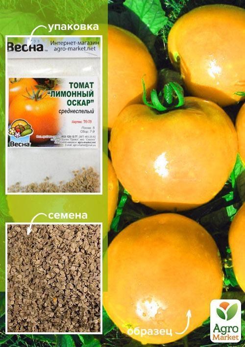 Томат "Лимонний оскар" (Зипер) ТМ "Весна" 0.5г
