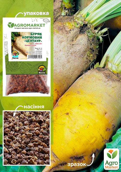 Буряк кормовий "Центаур" (Зипер) ТМ "Весна" 10г