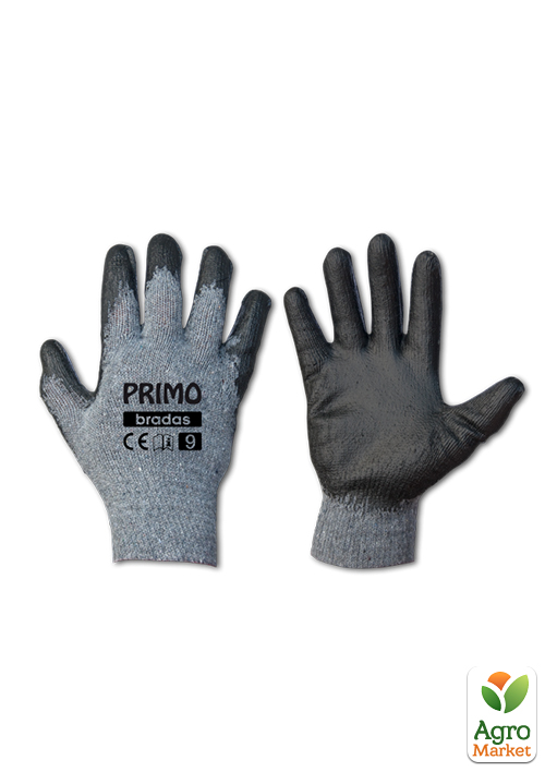 Рукавички захисні PRIMO латекс, розмір 9,  Bradas RWPR9
