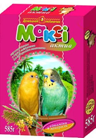 Корм сухой Макси Актив для волнистых попугаев  585 г (1500760)