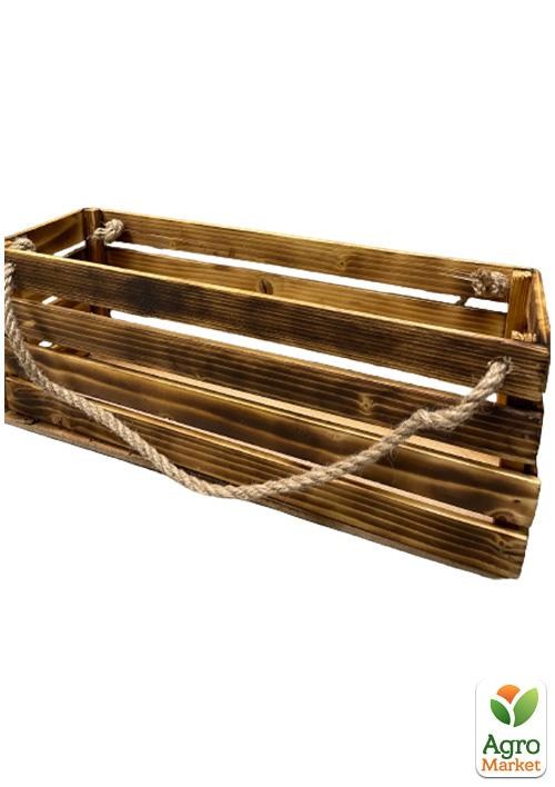 Ящик деревянный "Обожженный" длина 44см, ширина 14.5см, высота 17см.