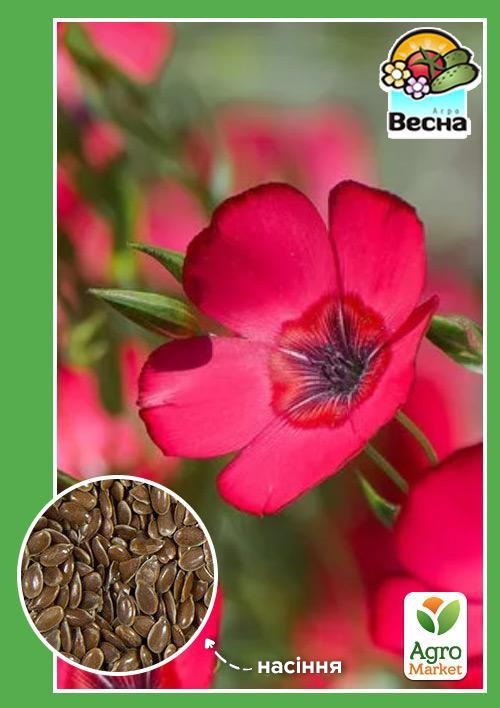 Лен крупноцветковый "Красный" ТМ "Весна" 0.5г