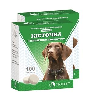 Продукт Кісточка Мінерально - вітамінна підгодівля для собак з бурштинової кислотою 200 г (3403070)