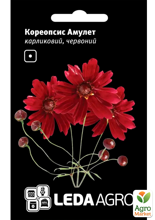 Кореопсис карликовый "Красный амулет" ТМ "Leda Agro" 0,2г
