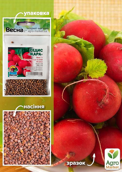 Редис "Жара" (Зипер) ТМ "Весна" 7г