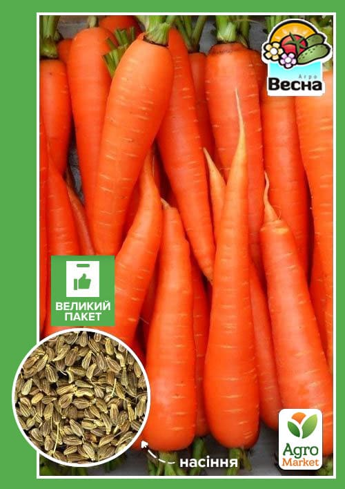 Морква "Осіння Королева" (Великий пакет) ТМ "Весна" 4г