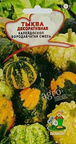 Тыква декоративная "Калейдоскоп бородавчатая смесь"  ТМ "ПОИСК" 5шт
