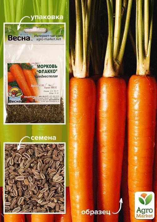 Морква "Флакко" (Зипер) ТМ "Весна" 5г