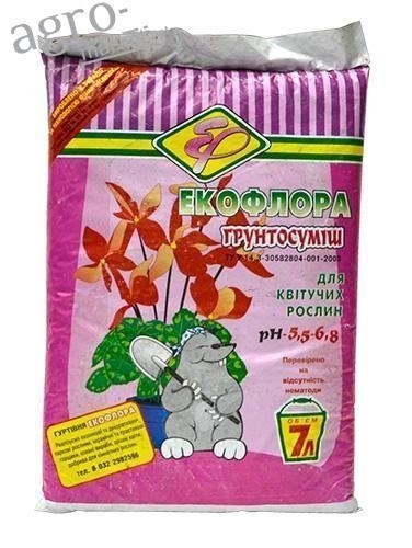 Грунтосмесь "Для цветущих растений" ТМ "Экофлора" 7л
