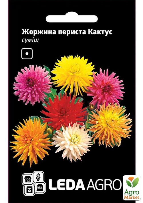 Жоржина периста "Кактус" ТМ "Leda Agro" 0,2г