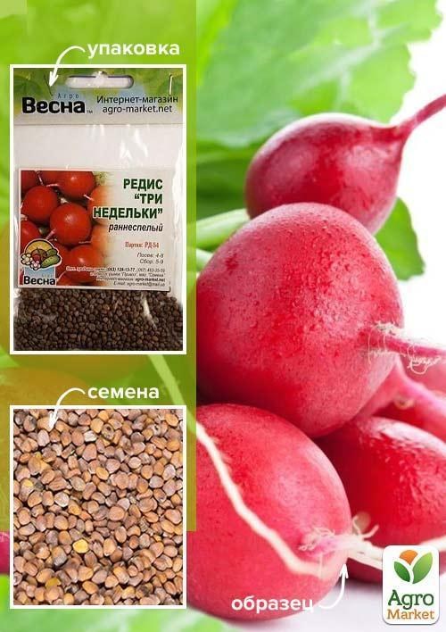 Редис "Три недельки" (Зипер) ТМ "Весна" 7г
