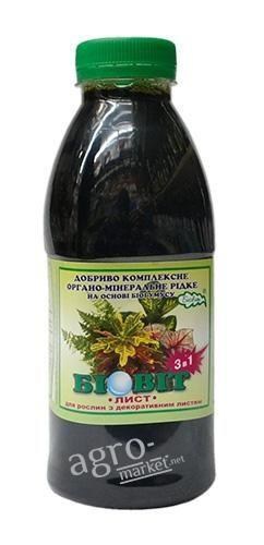 Органо-минеральное Удобрение "Лист" ТМ "Биовит" 0.5л