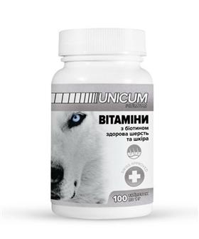 Unicum Premium Вітаміни для собак для шерсті і шкіри, 100 табл. 100 г (2018520)