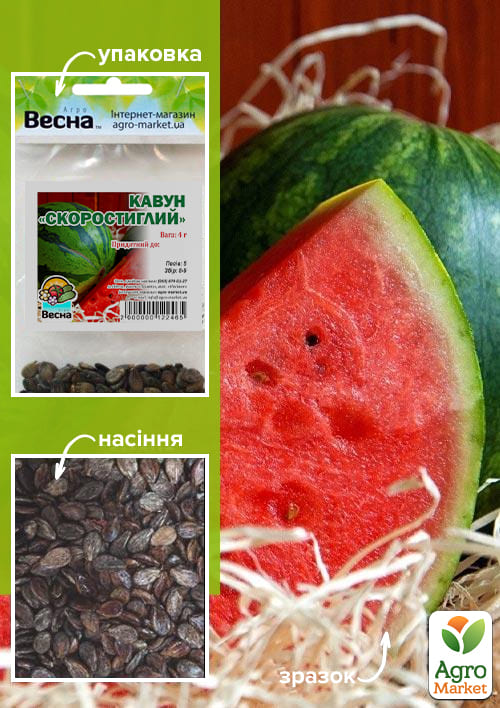 Арбуз "Скороспелый" (Зипер) ТМ "Весна" 4г