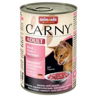 Animonda Carny Adult Вологий корм для кішок з яловичиною, індичкою і креветками 400 г (8372480)