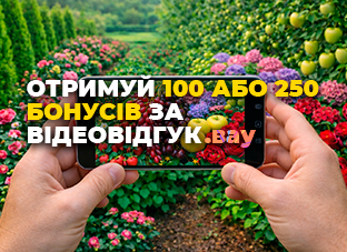 100 або 250 бонусних гривень за відео-відгук