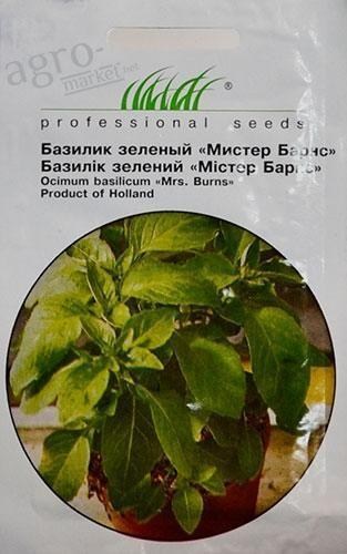 Базилік зелений "Містер Барнс" ТМ "Hem Zaden" 0.5г