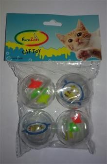 UniZoo Игрушка для кошек мяч прозрачный 4,5 см 4 штуки (8248130)1