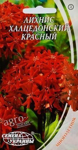 Лихнис "Халцедонский красный" ТМ "Семена Украины" 0.3г