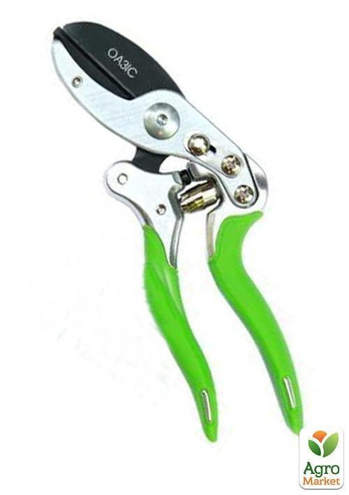 Секатор з рівним лезом, металевий ТМ "Оазис" № А15