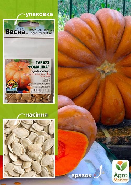 Гарбуз "Ромашка" (Зипер) ТМ "Весна" 5г