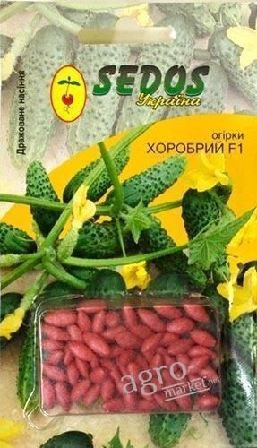 Огірок дражированная "Хоробрий F1" ТМ "SEDOS" 50шт