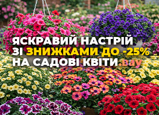 Яскраві знижки на садові квіти