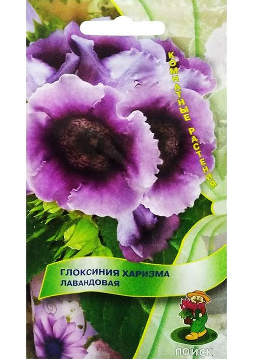 Глоксиния "Харизма" лавандовая ТМ "Поиск" 5шт NEW