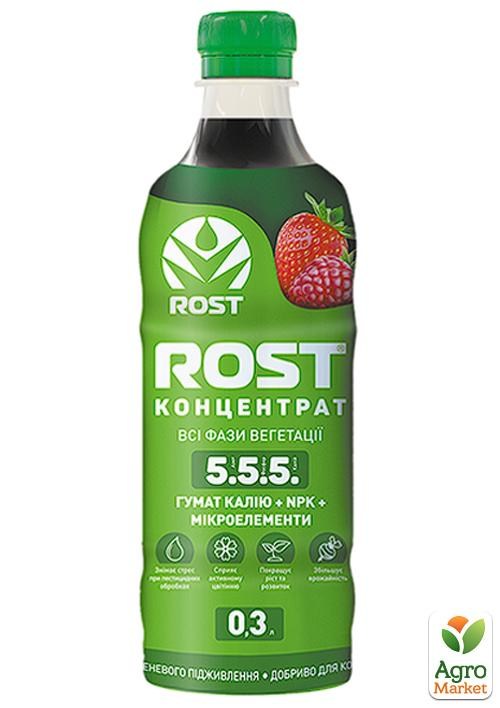 Органо-мінеральне добриво "ROST Концентрат 5 + 5 + 5 Універсальний" ТМ "Rost" 0.3л