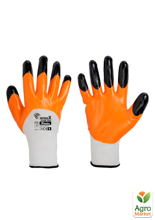 Рукавички захисні NITROX CLAW FULL нітрил Bradas RWNCF9 