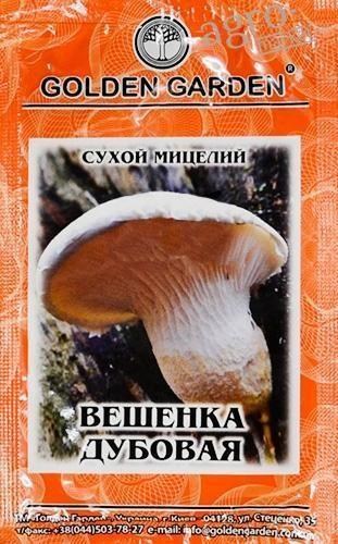 Сухой мицелий "Вешенка Дубовая" ТМ "Golden Garden" 10г