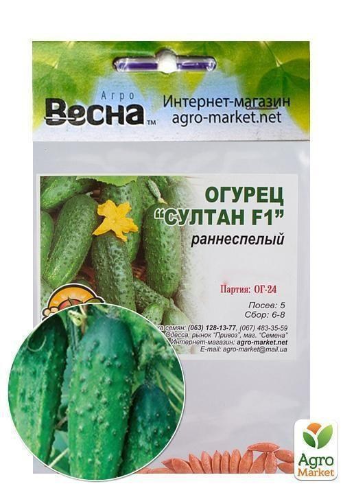 Огірок оброблений "Султан F1" (Зипер) ТМ "Весна" 0.4г - фото 2